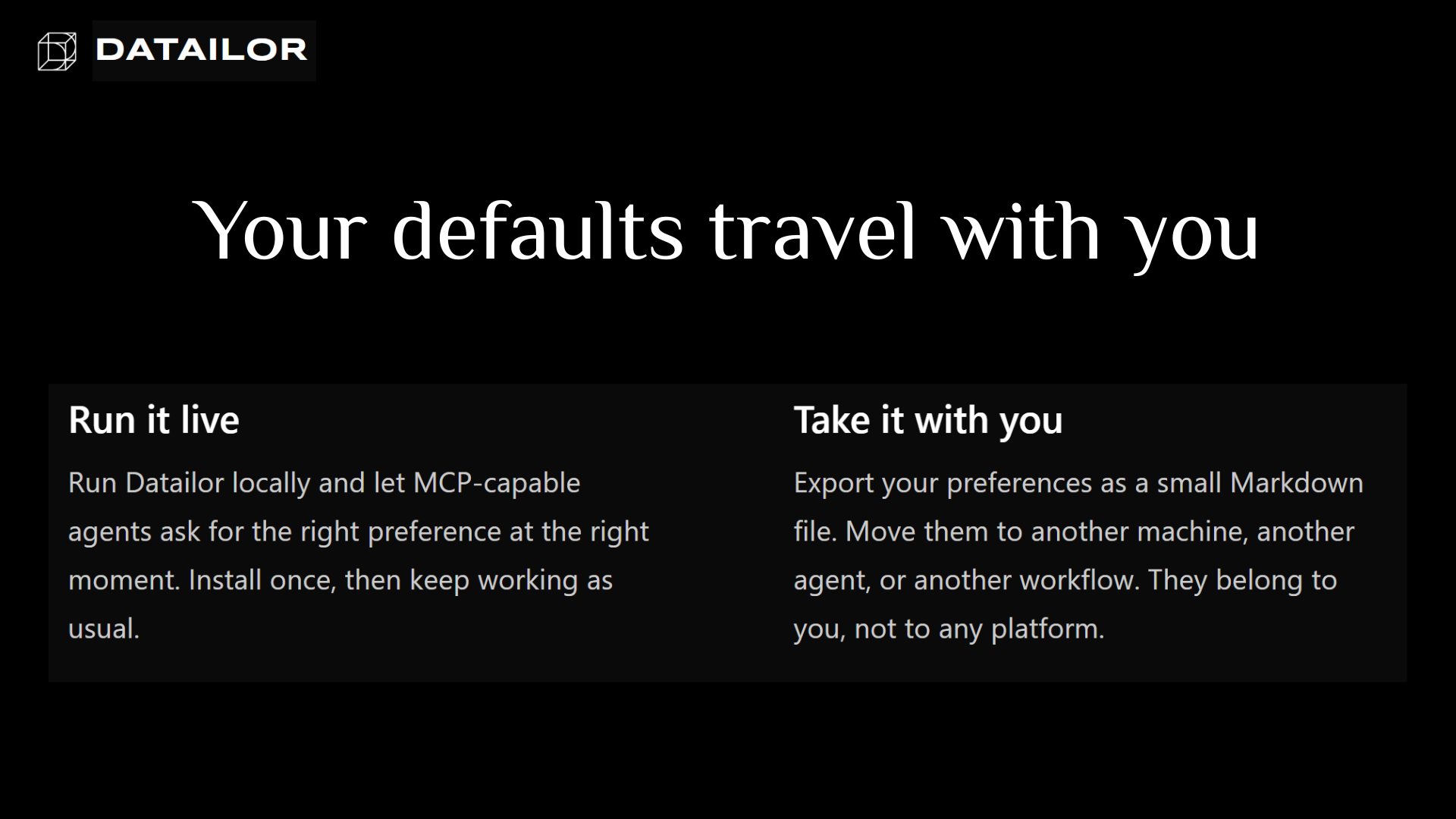Datailor Preference MCP gallery image