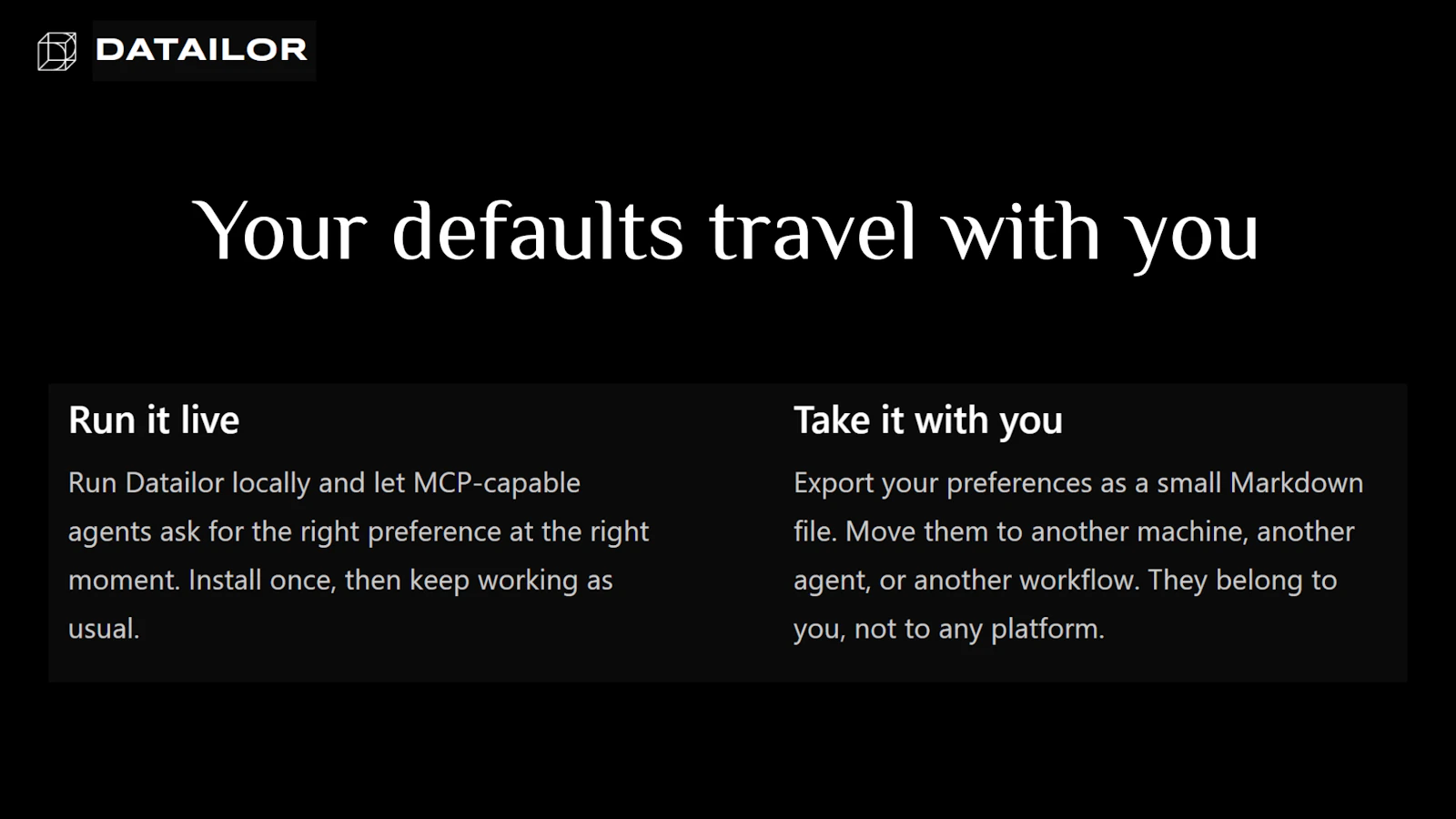 Datailor Preference MCP screenshot 8