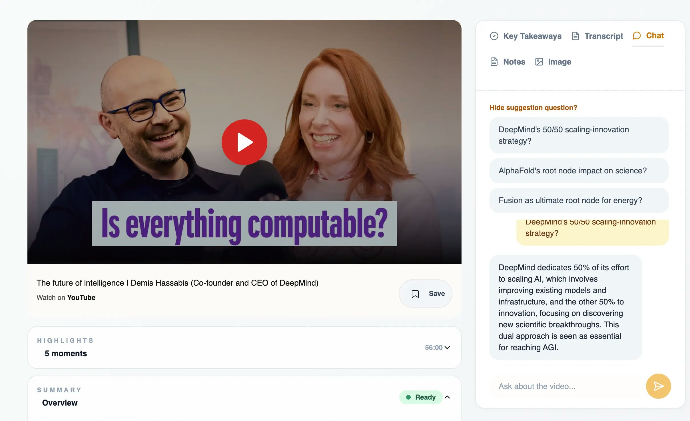 AI Takeaway - Screenshot 4 showing product features and functionality