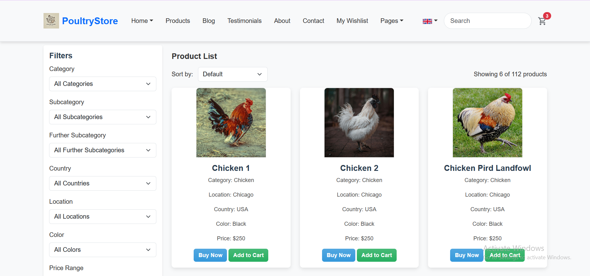 PoultryStore Supply & Farm HTML Template gallery image