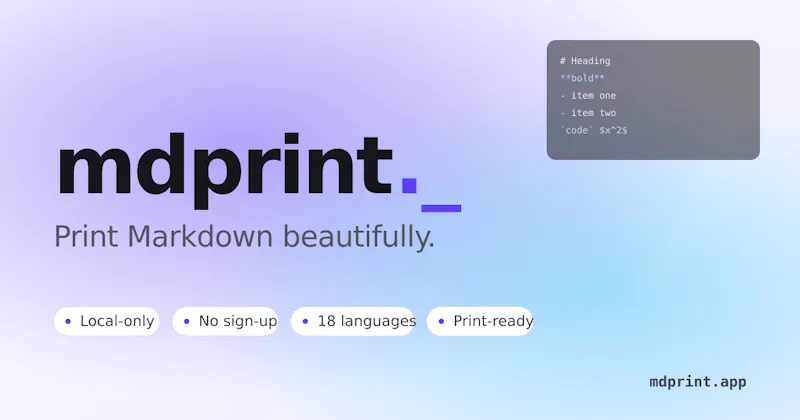 mdprint screenshot 1