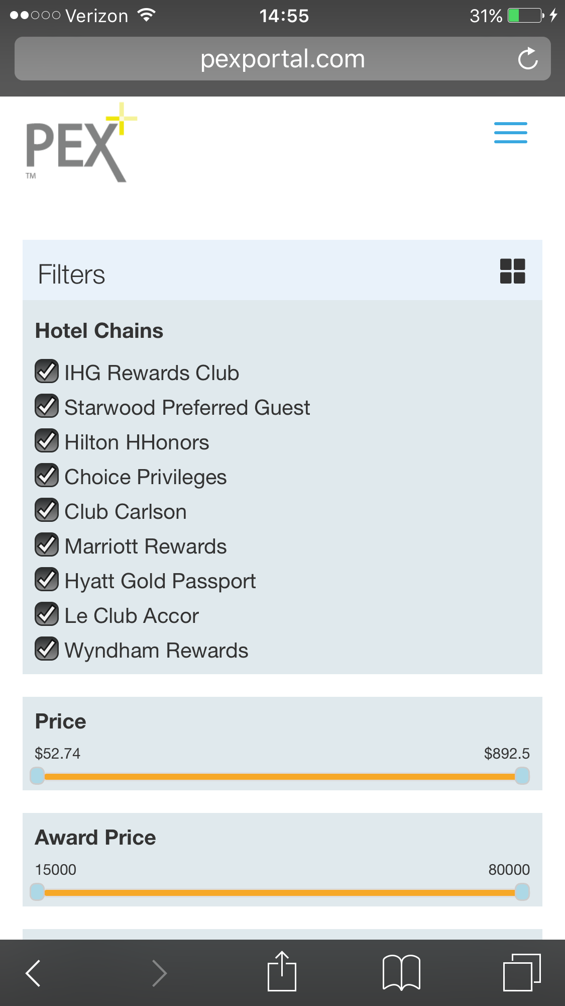 PEX+ Hotel Search gallery image