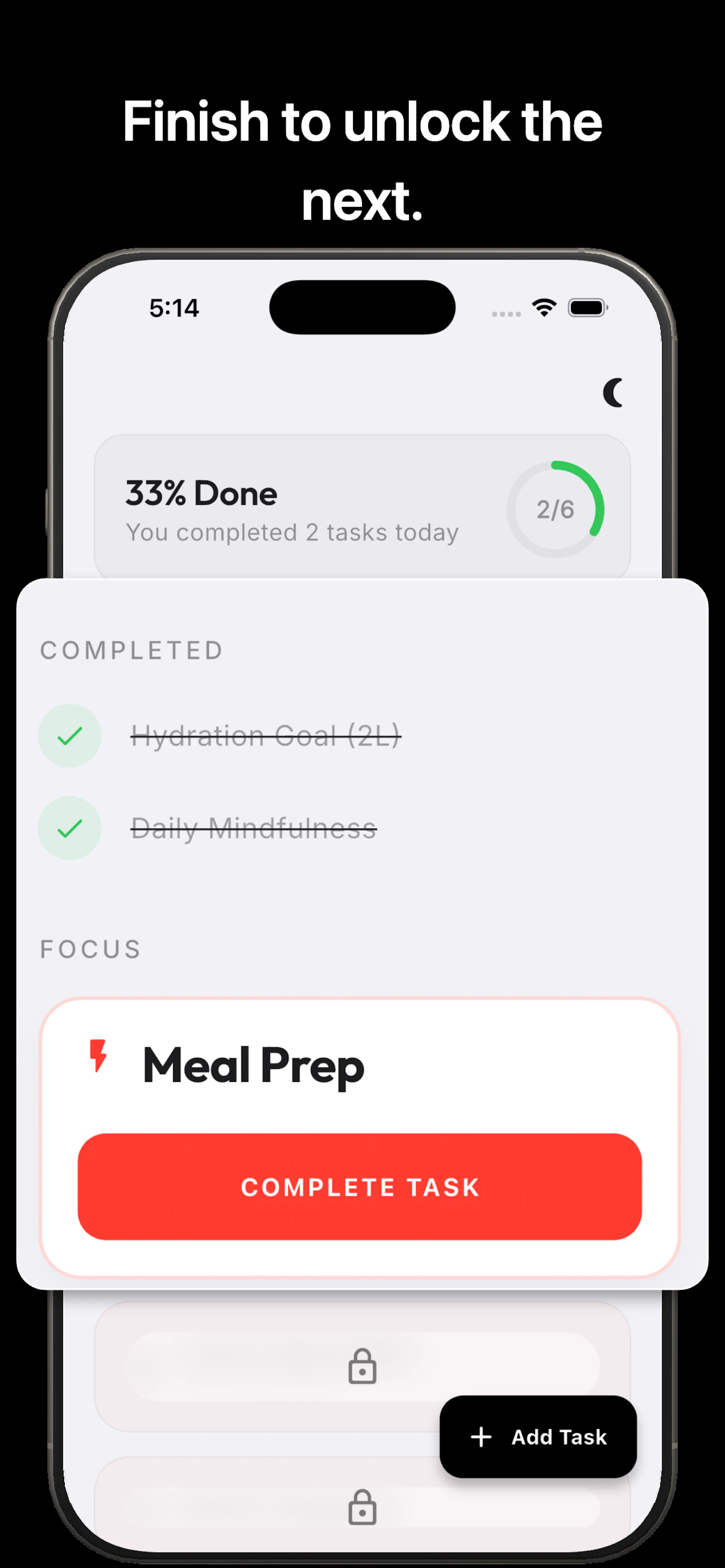 Unlck: Focus One Task at a time screenshot 3