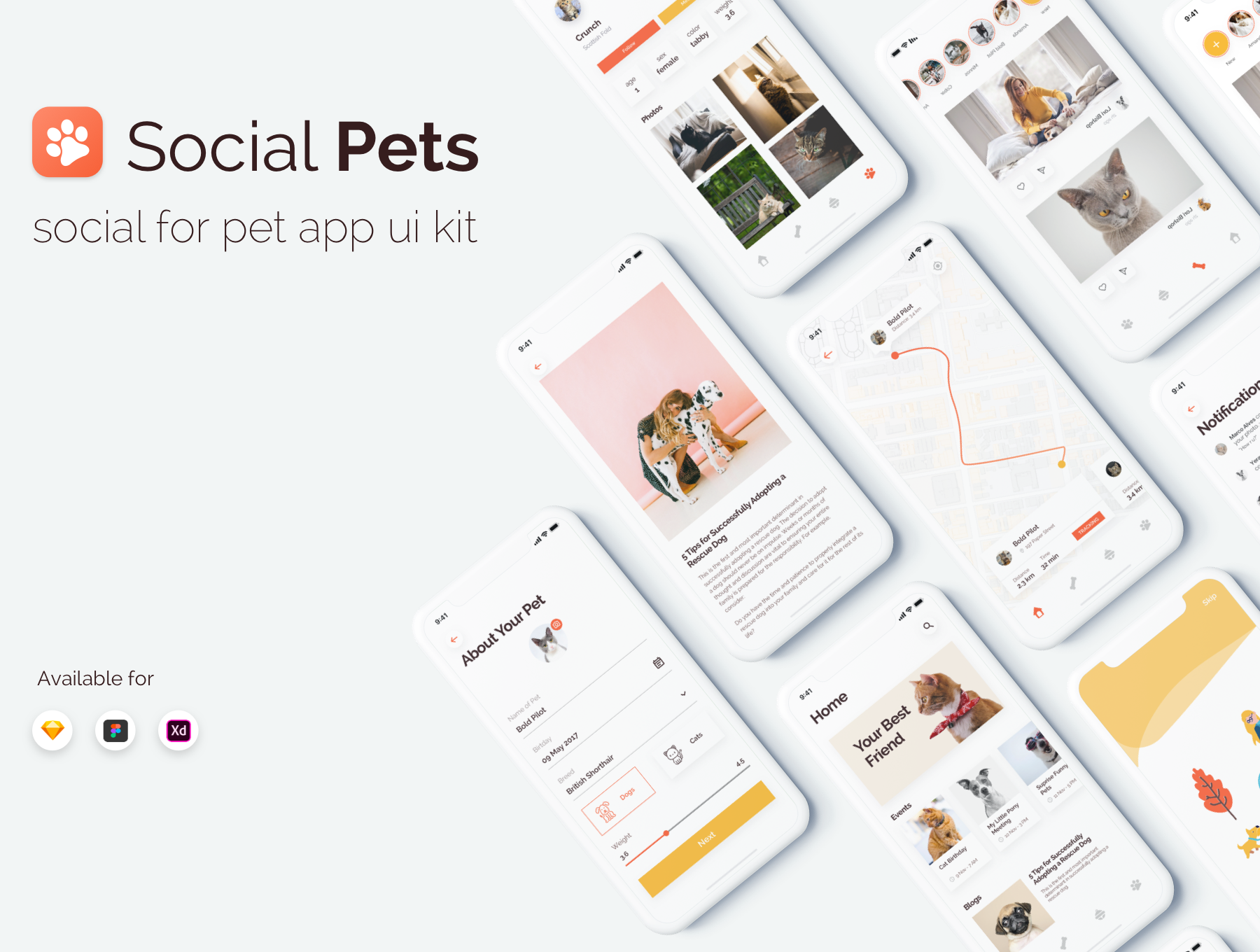 Social Pets App UI Kits