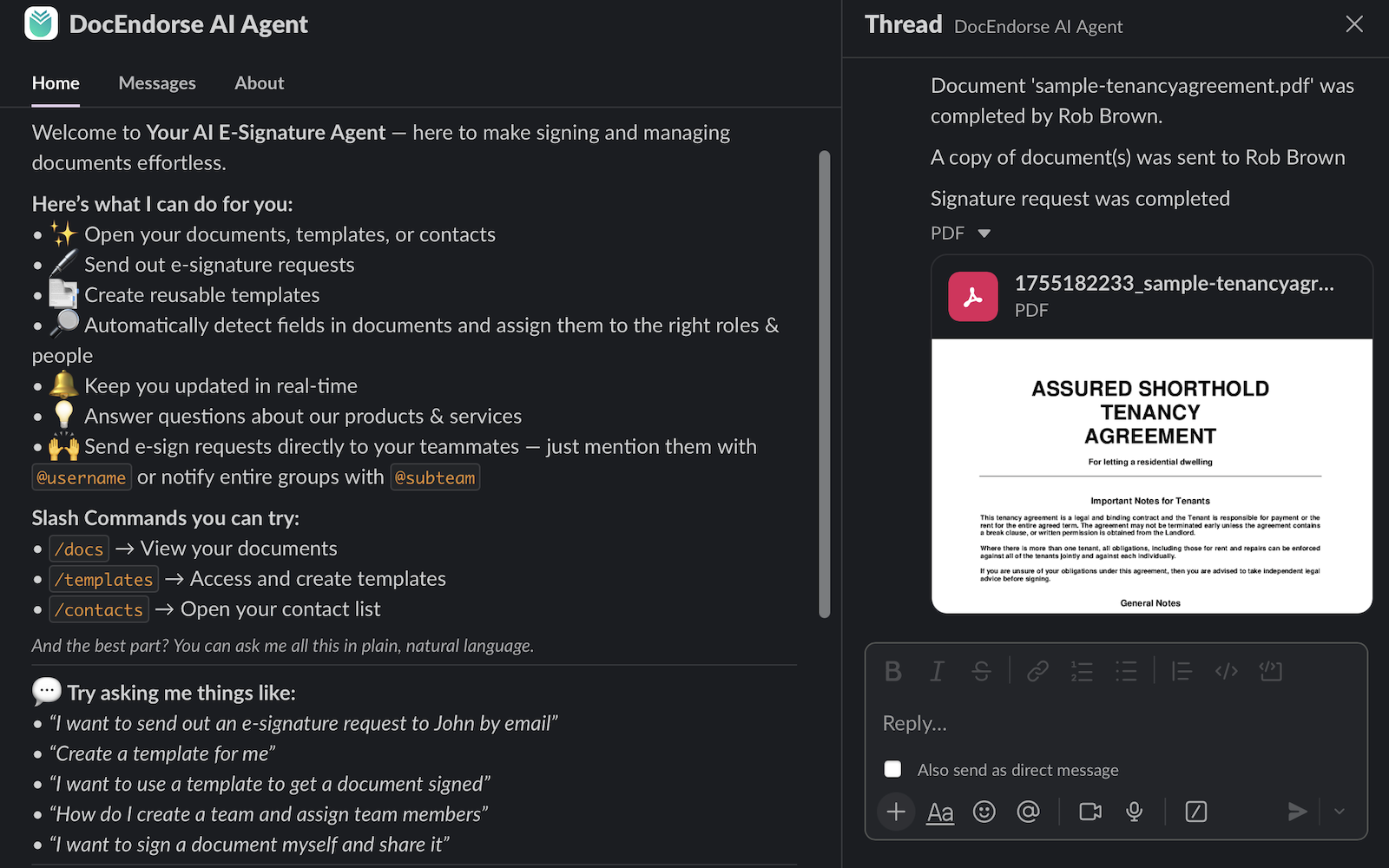 DocEndorse AI Agent For Slack gallery image