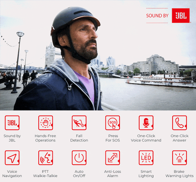 Livall BH51M NSO - JBL tarafından Ses ile Livall Kentinizi Güvenli ve Keyifli Yapın medya 1