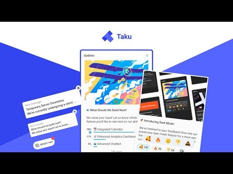 startuptile Taku-Announce your product updates and get instant feedback