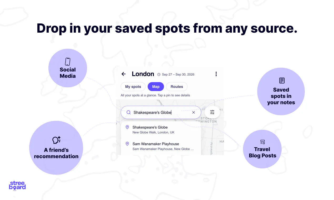 Streeboard - Smart travel routes builder screenshot