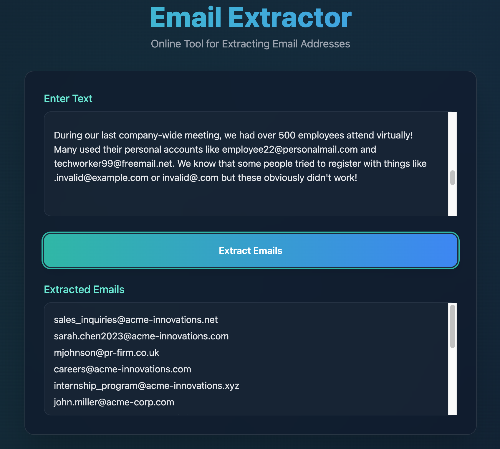 Kostenloser E -Mail -Extraktor - Suchen Sie jede E -Mail in Ihrem Text schneller als kopieren/einfügen Medien 2