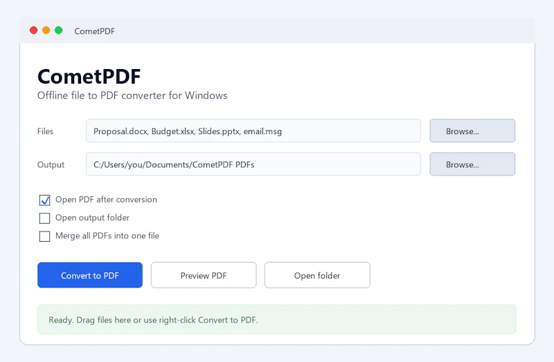 CometPDF screenshot 1