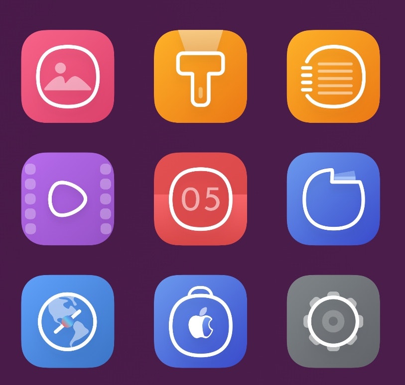 Polychrome icons pack for iOS 14