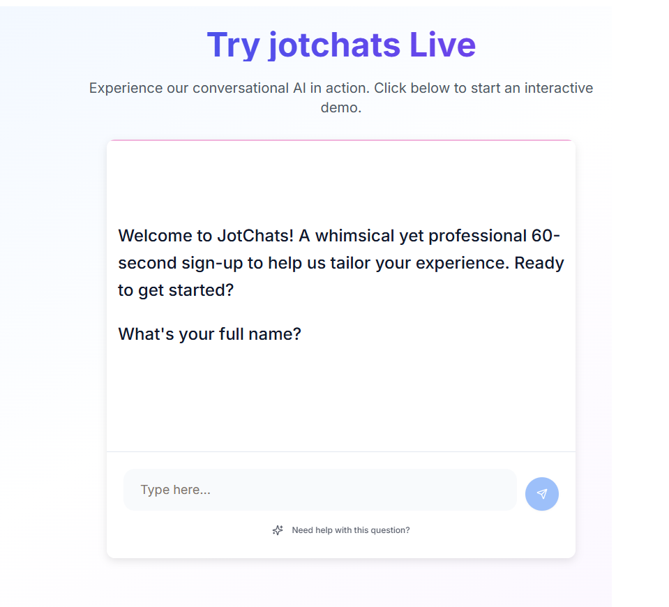 Média jotchats.com - Convertir les formulaires en conversations pour une meilleure collecte de données 3