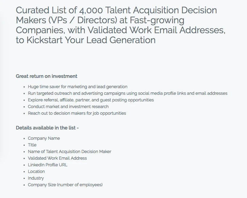 Talent Acquisition 4000