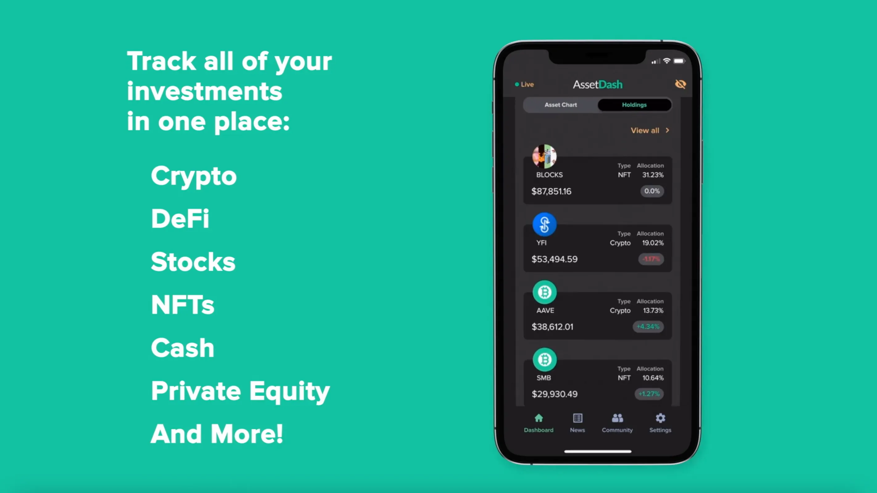 AssetDash: Track your NFTs, cryptos, stocks, and private equity ...