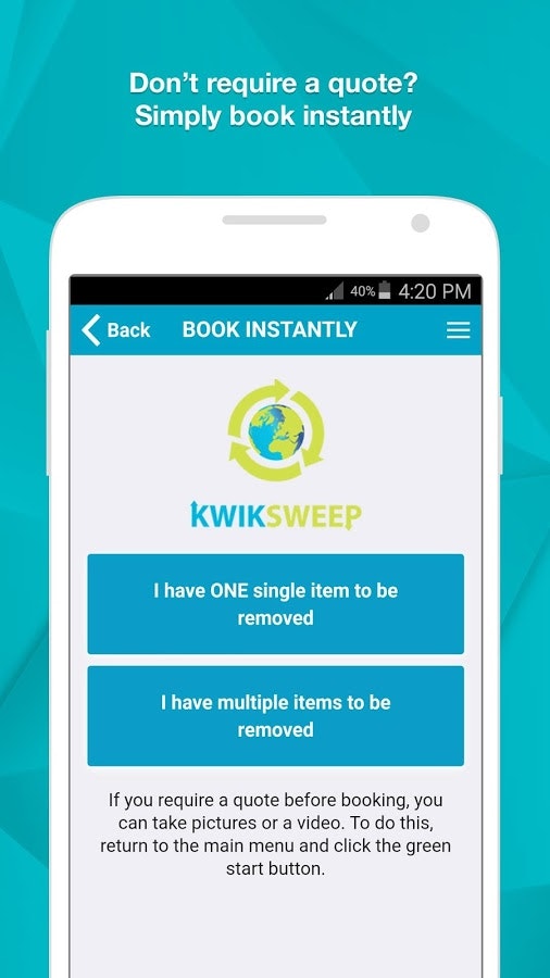 KwikSweep App gallery image