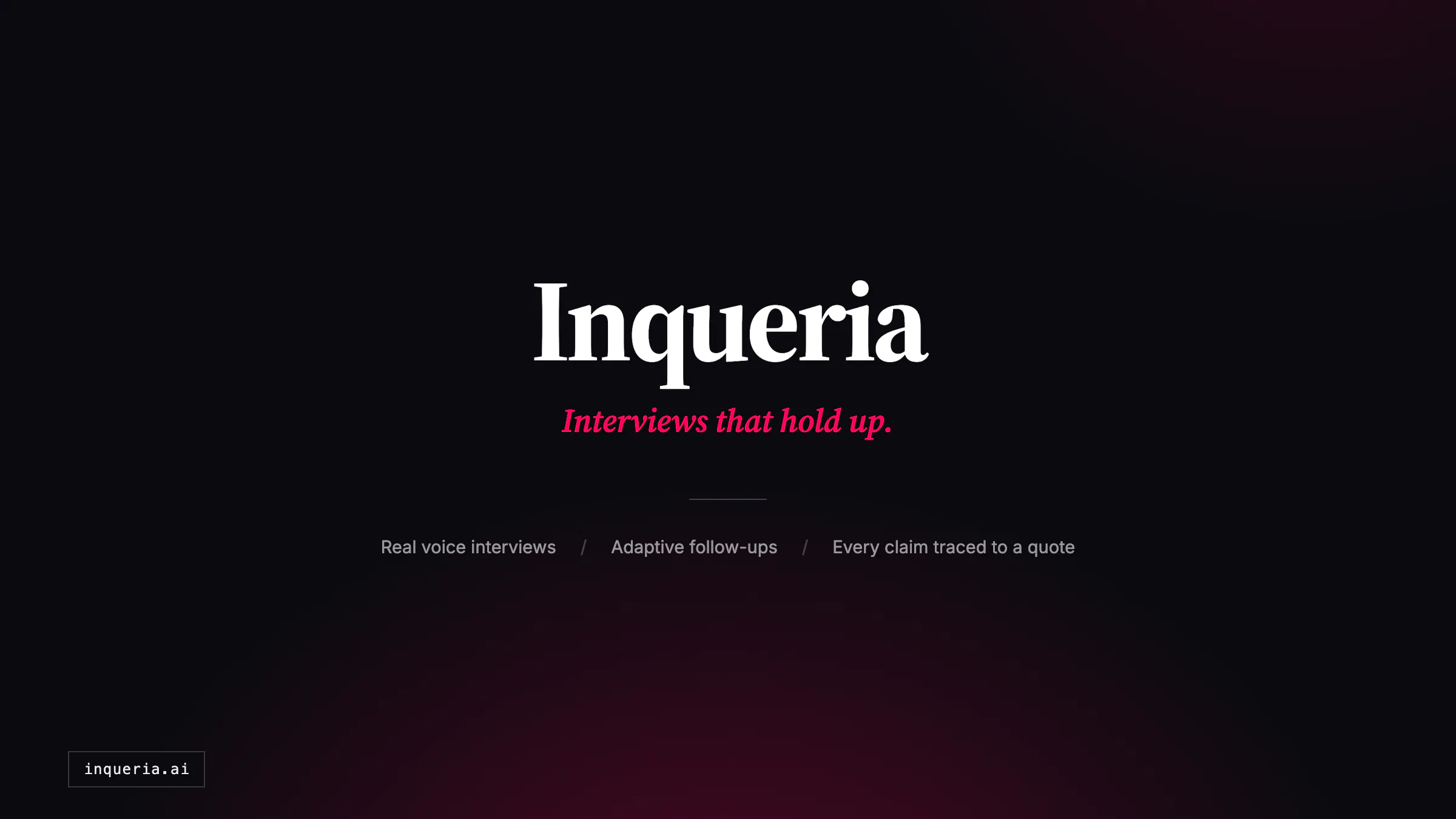 Inqueria: Interview Thank Hold Up gallery image