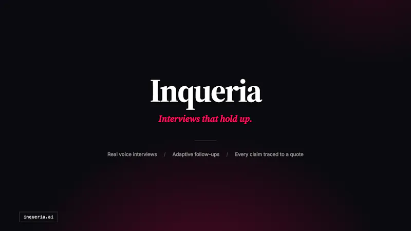 Inqueria: Interviews that Hold Up screenshot 8