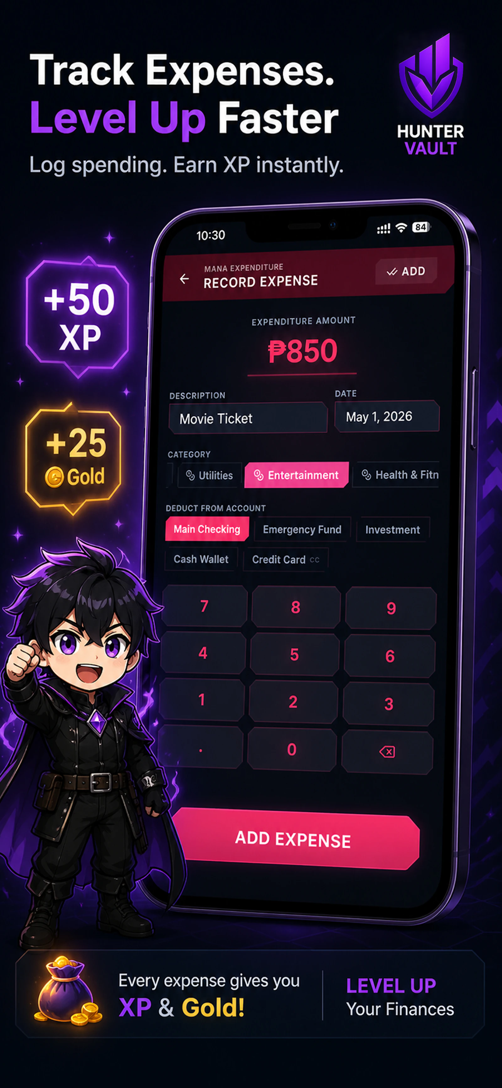Hunter Vault: Level Up Finance screenshot 3