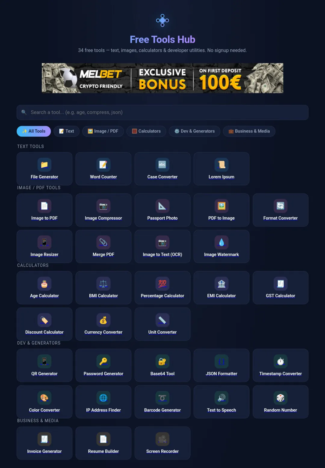 Free Tools Hub gallery image