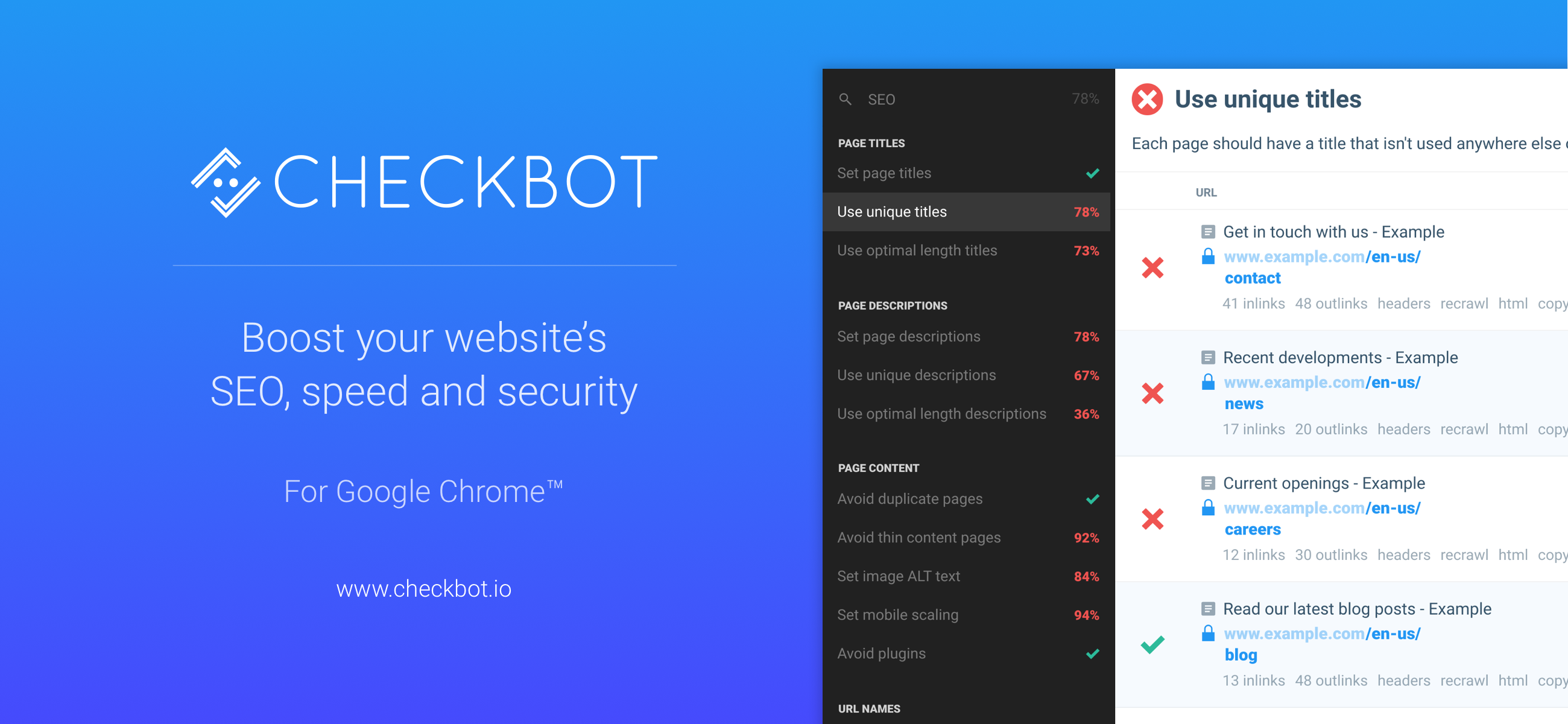 Checkbot for Chrome Image