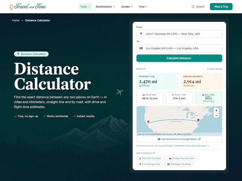 All in One Free Travel Calculators screenshot 1