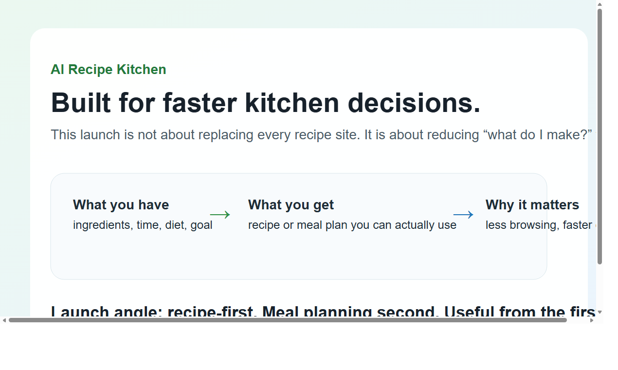 AI Recipe Kitchen gallery image