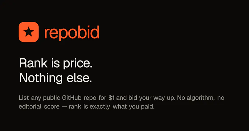 repobid — the leaderboard you can buy screenshot 3
