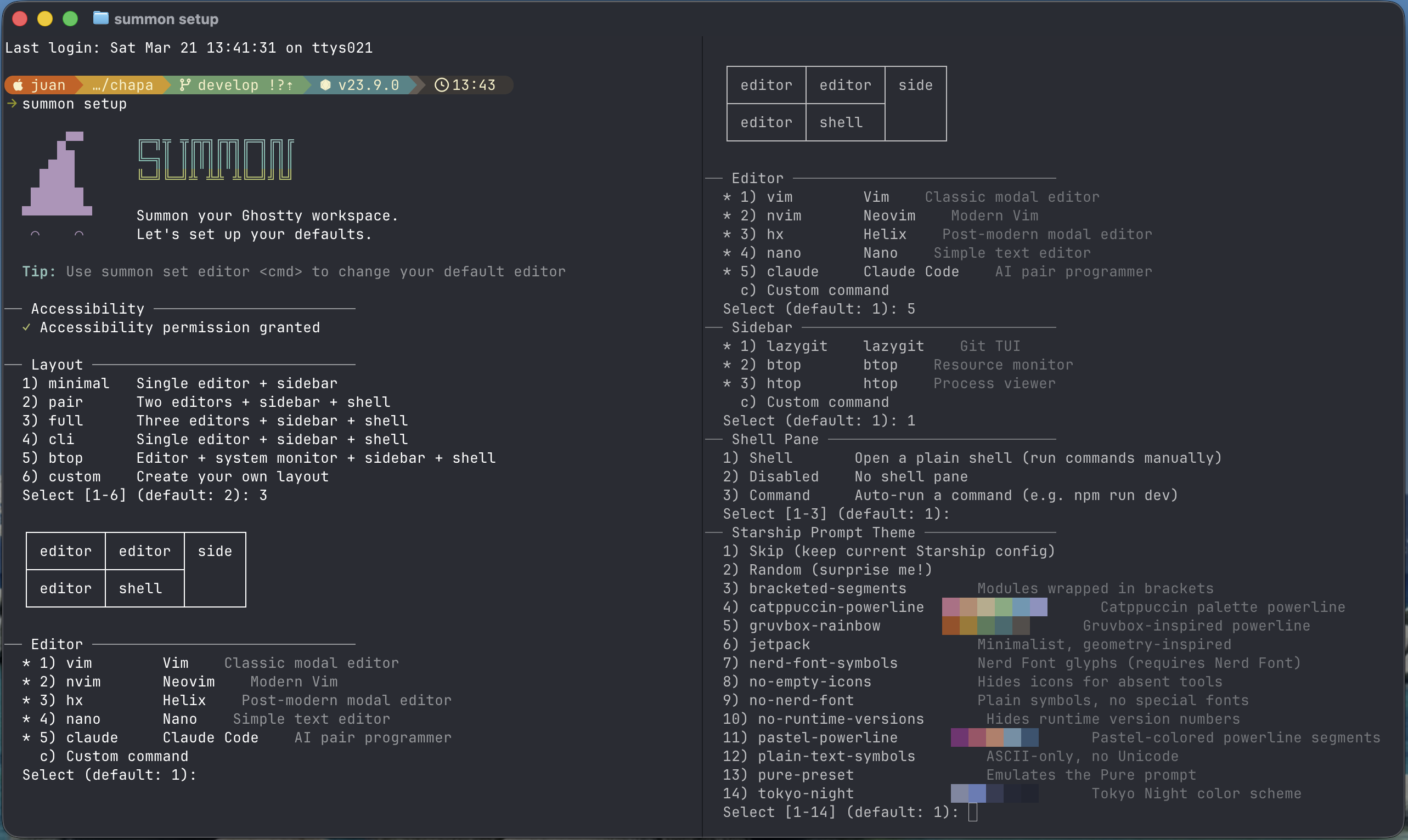 Summon your Ghostty workspace! gallery image