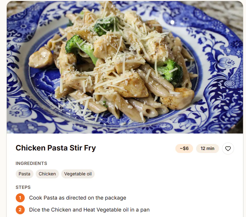 Dîner15' — AI Recipe Finder gallery image