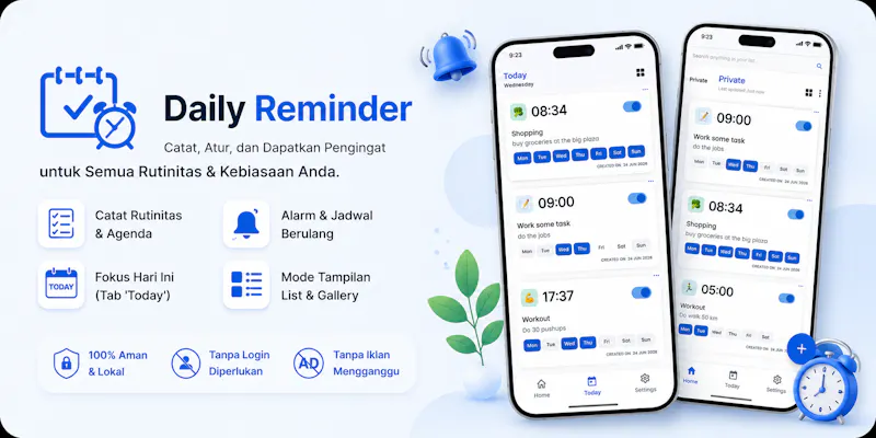 Daily Reminder - Note & Alarm screenshot 1