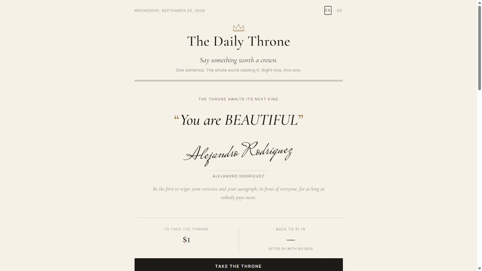 The Daily Throne screenshot 2
