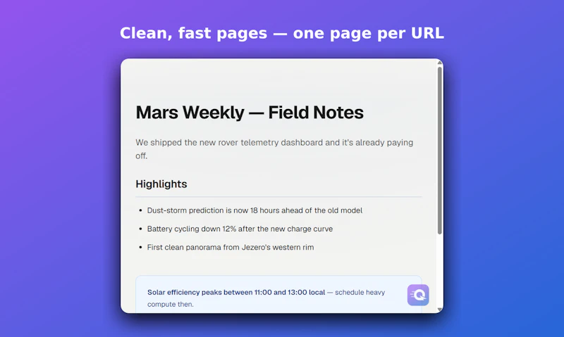 Quicky.Page screenshot 4