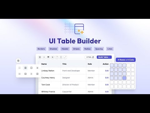 UI Table Builder gallery image