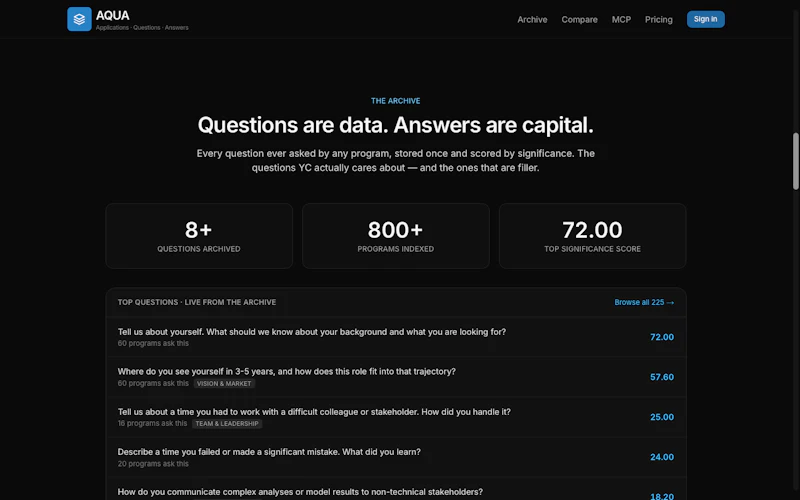 Applications. Questions. Answers. AQUA screenshot 1