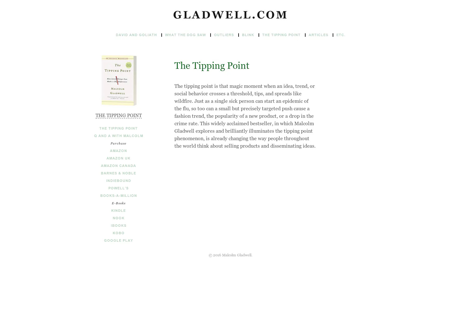 The Tipping Point