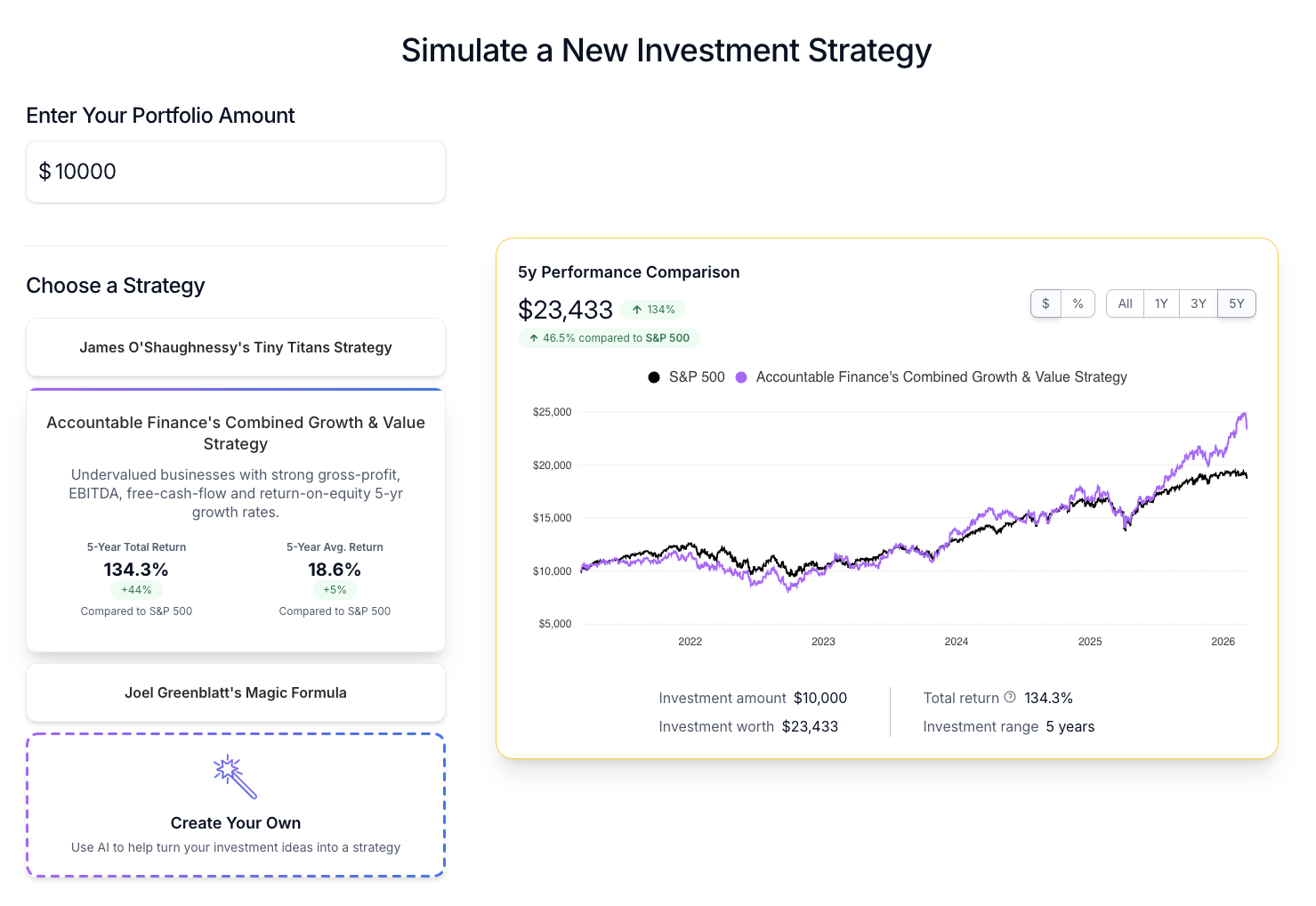 Accountable Finance - Screenshot 5 showing product features and functionality
