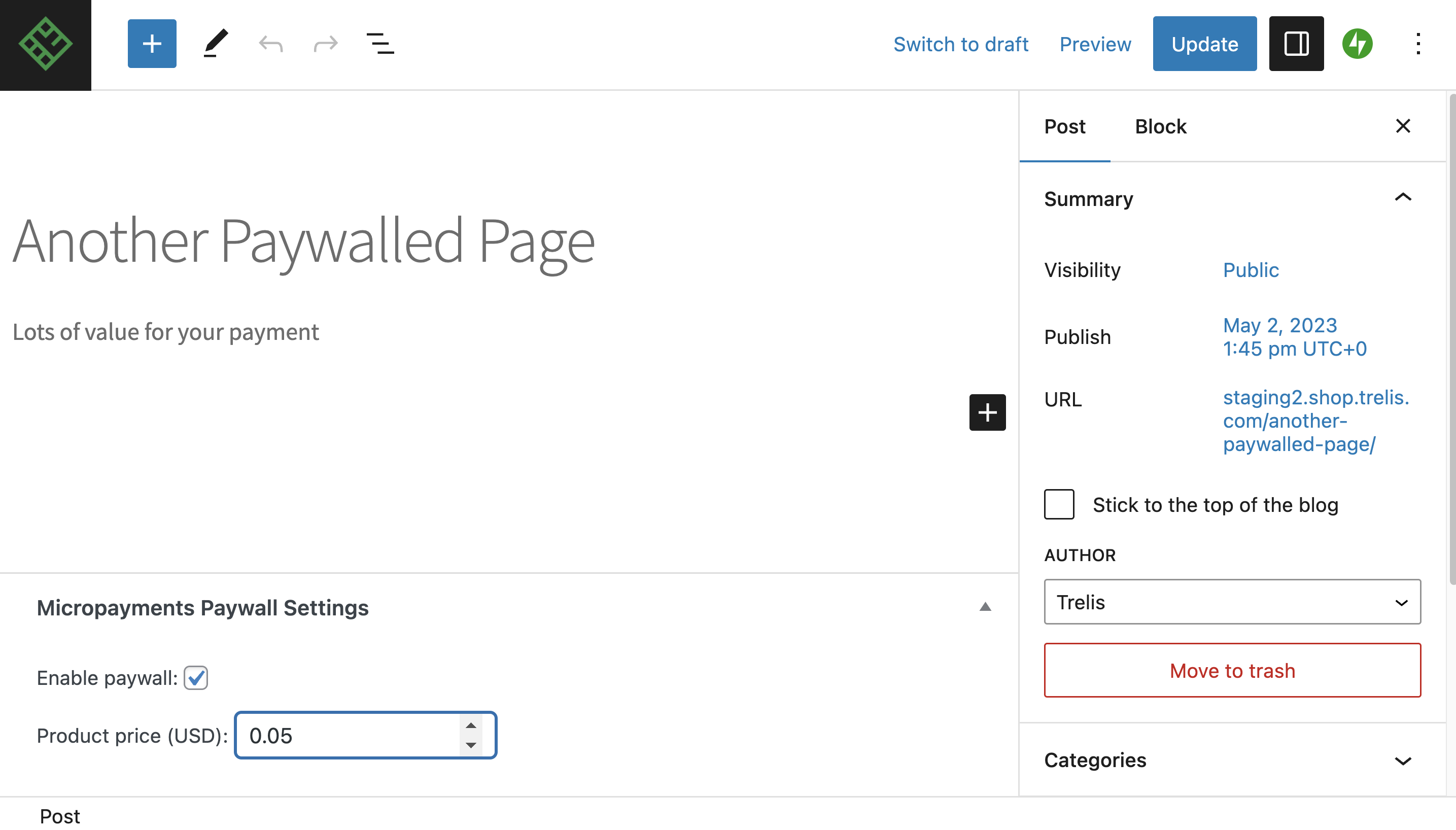 소액 공지 월 Paywall - Paywall WordPress 컨텐츠 $ 0.01 미디어 4