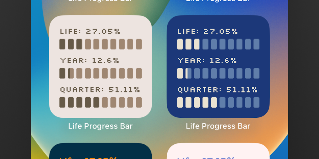 Life Progress Bar for Widgets Makers and Employees (2025) | Product Hunt