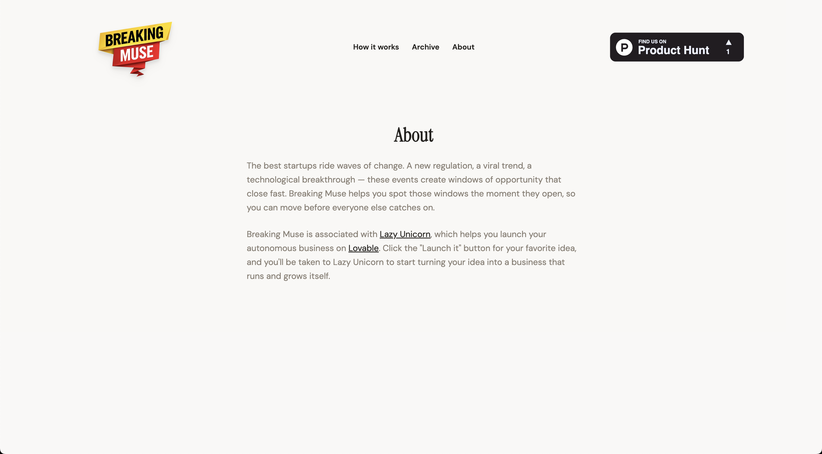 Breaking Muse gallery image