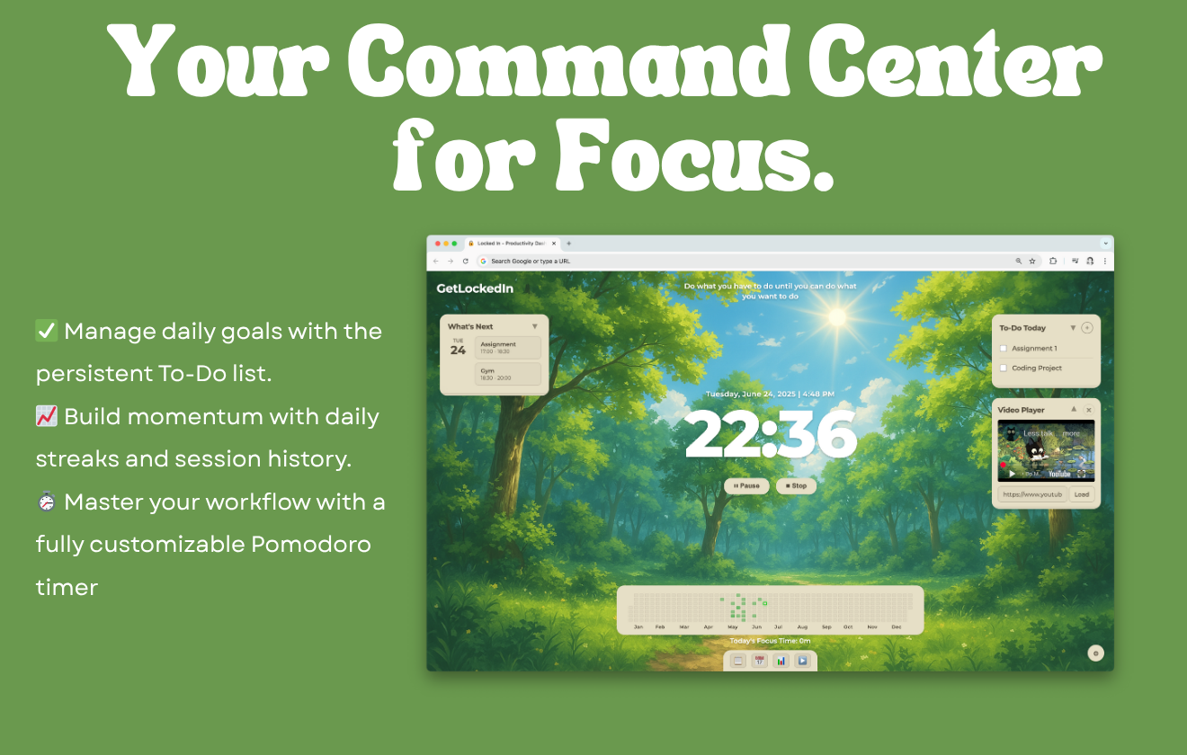 GetLockedIn - Productivity dashboard gallery image
