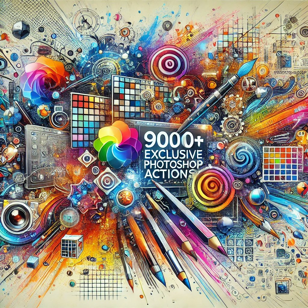 Mídia 2 de 9000 ações exclusivas do Photoshop