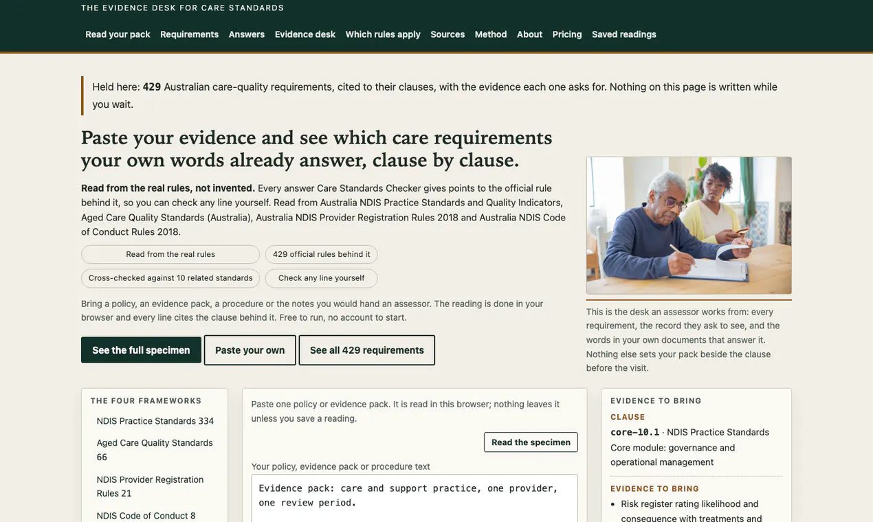 Care Standards Checker gallery image
