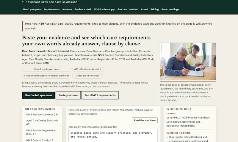 Care Standards Checker screenshot 4