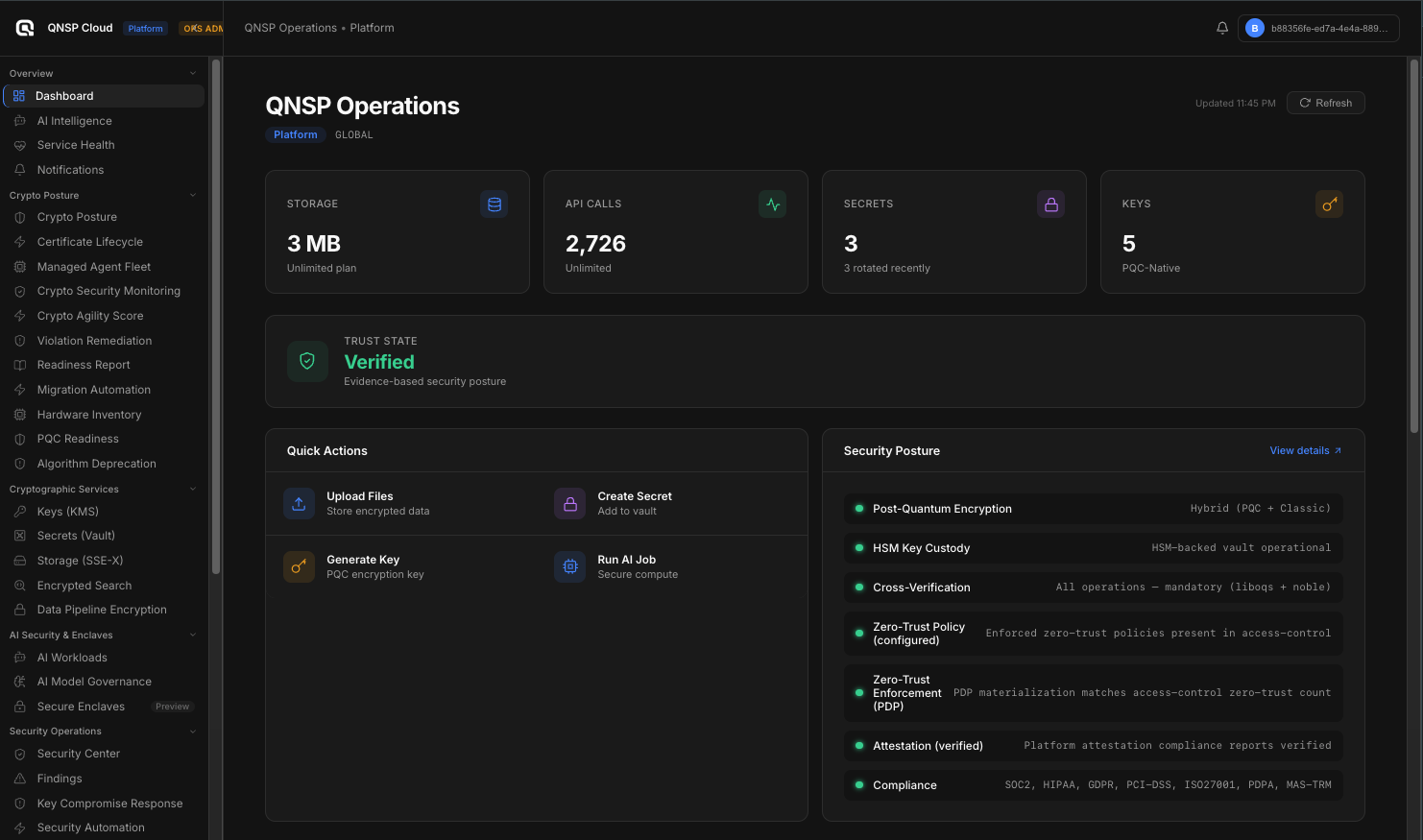 QNSP — Quantum-Native Security Platform gallery image