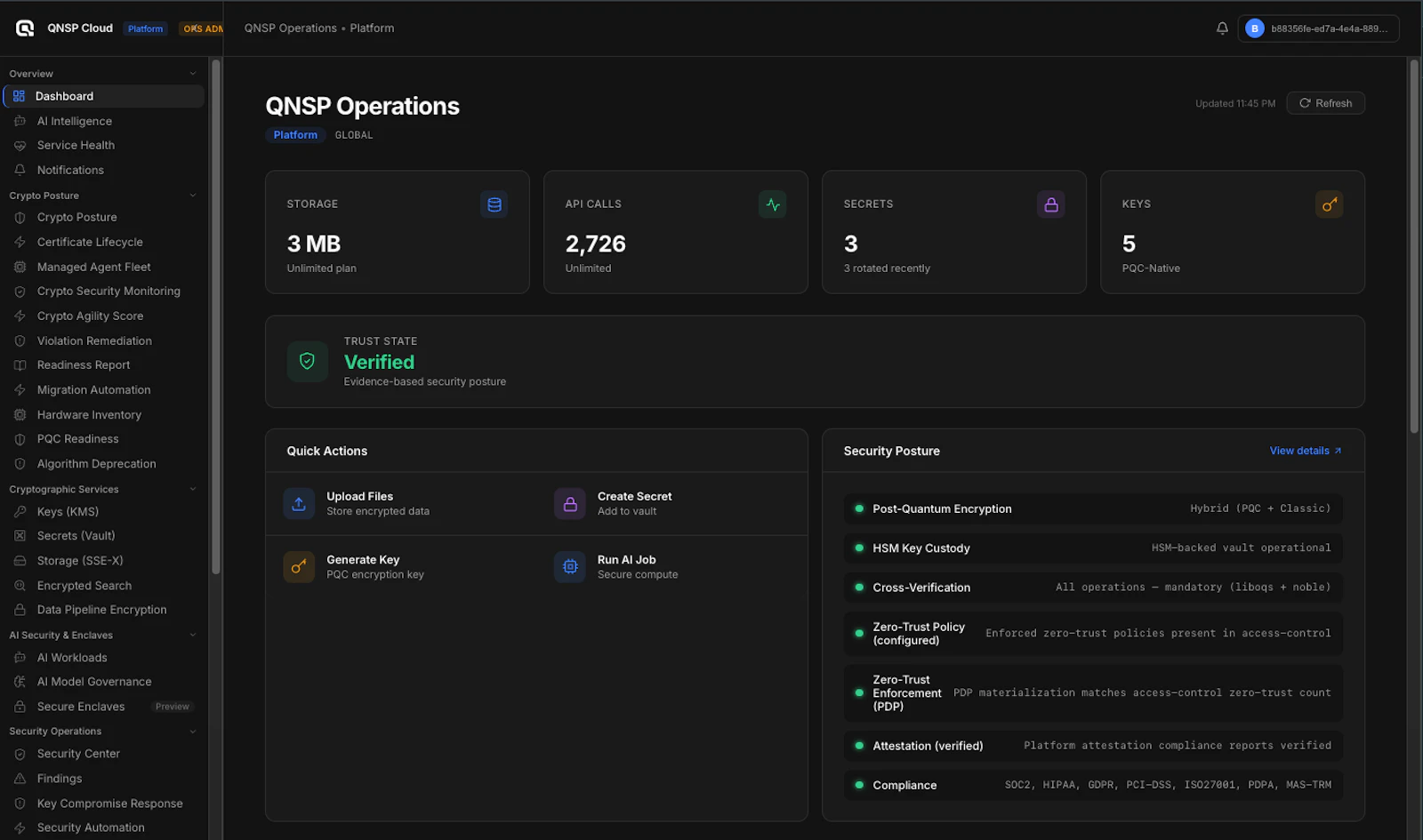 QNSP — Quantum-Native Security Platform screenshot 3