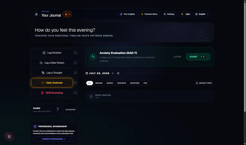 Oneira screenshot 1