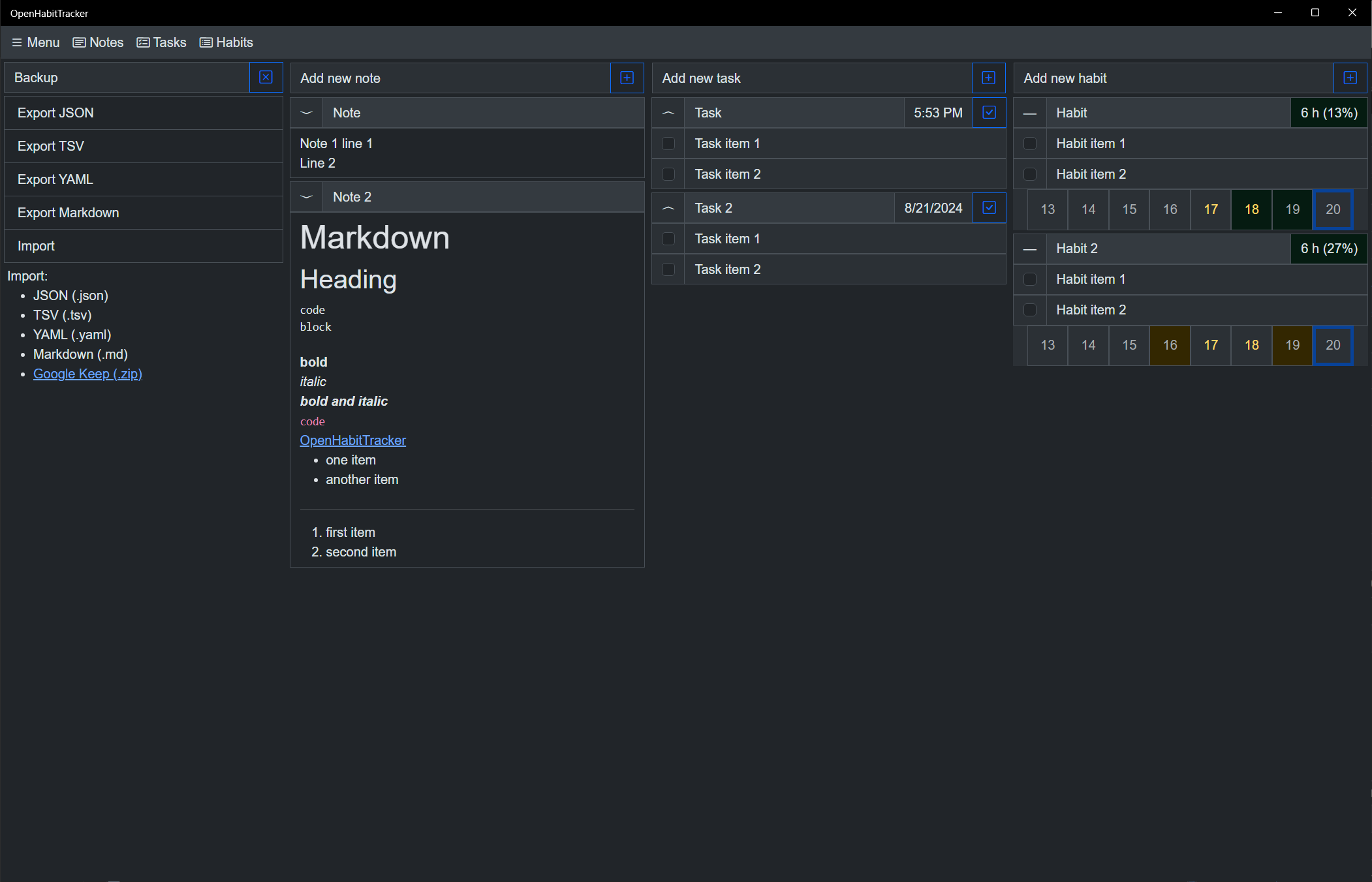 OpenHabitTracker media 5