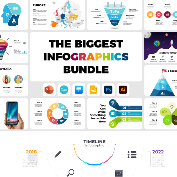 Mega bundle infographic & grafik media 1