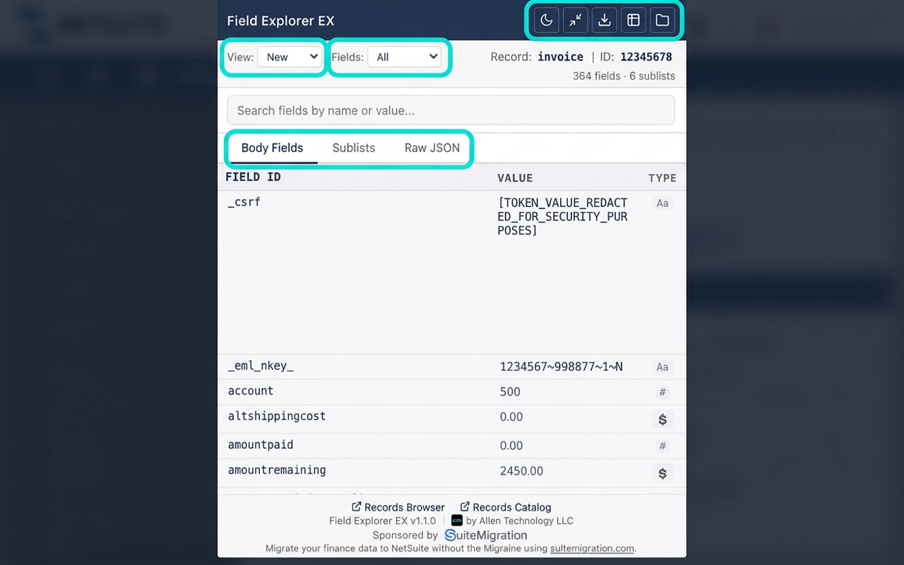 NetSuite Field Explorer EX gallery image