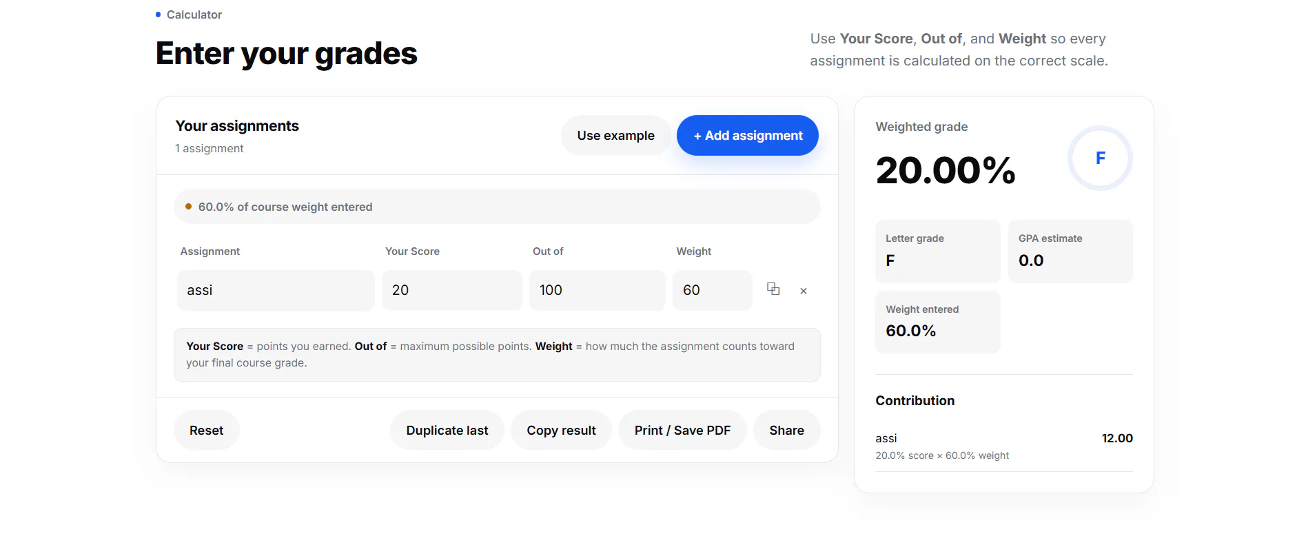 Weighted Grade Calculator gallery image
